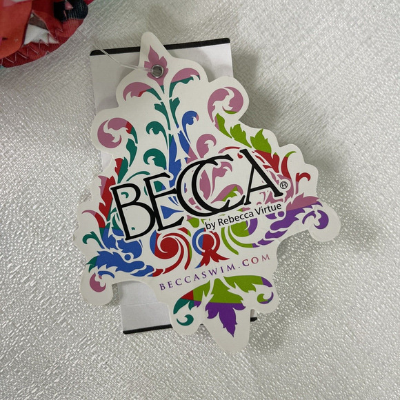 Becca Swim Bikini Top Womens Size S Virtue Triangle Halter Adjustable Tie NWT - Picture 5 of 6